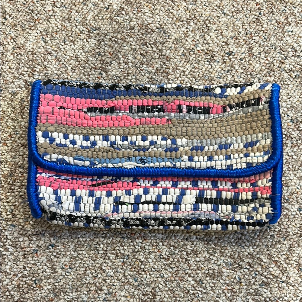 Roberta Roller Rabbit Multicolor Woven Clutch